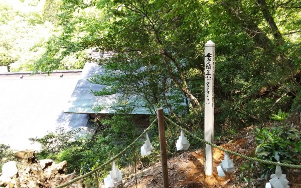 始まりの岩に下は神殿です。